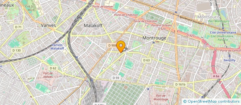 localisation de l'entreprise BELL-ROCK à MONTROUGE