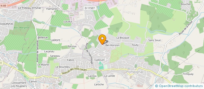 localisation de l'entreprise BELLA  POMPIGNAC