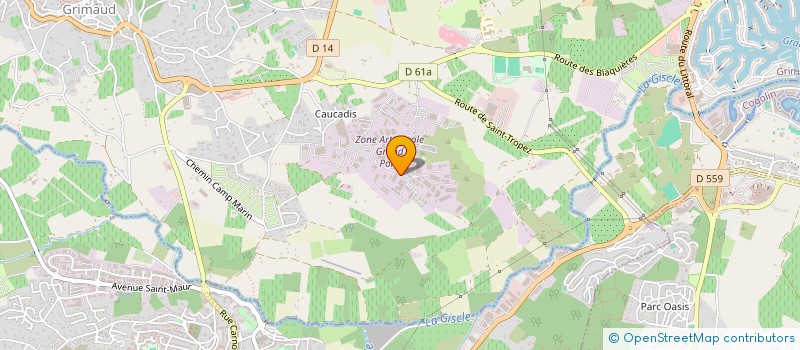 localisation de l'entreprise BELLA CASA à GRIMAUD