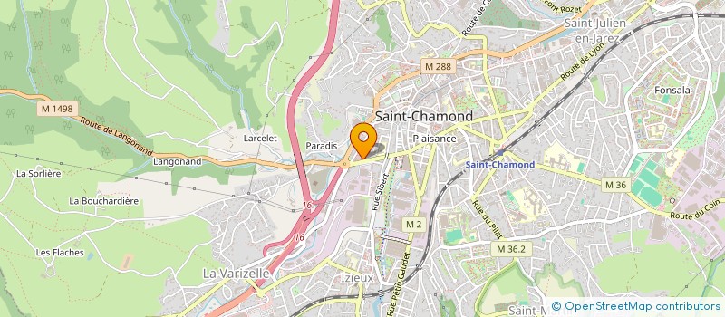 localisation de l'entreprise BELLA CENTER à SAINT-CHAMOND