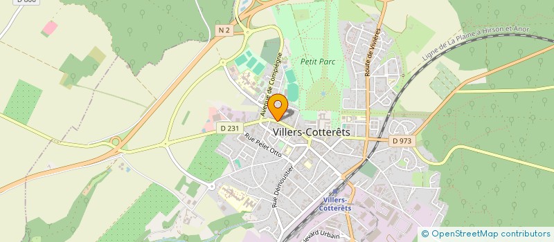 localisation de l'entreprise BELLA COIFFURE à VILLERS-COTTERETS