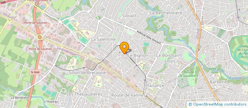 localisation de l'entreprise BELLA ITALIA à ORVAULT