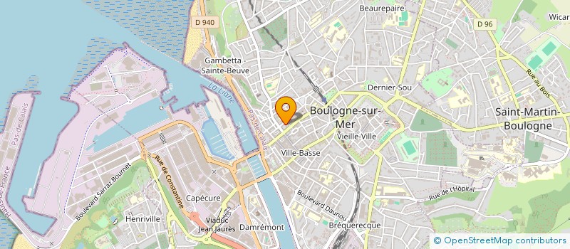 localisation de l'entreprise BELLA PASTA à BOULOGNE-SUR-MER