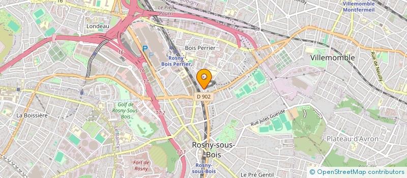 localisation de l'entreprise BELLA PIZZA à ROSNY-SOUS-BOIS