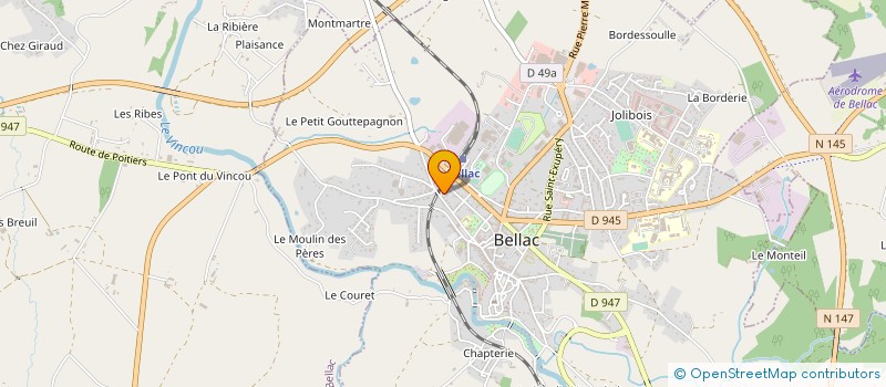 localisation de l'entreprise BELLAC BOISSONS à BELLAC