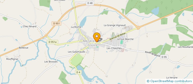 localisation de l'entreprise BELLAC MEZIERES PERSONNES AGEES HANDICAPEES à VAL D'ISSOIRE