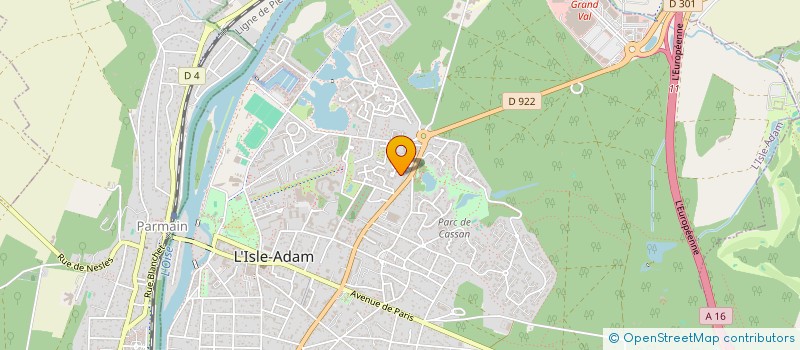 localisation de l'entreprise BELLACLAUDIA  L'ISLE-ADAM