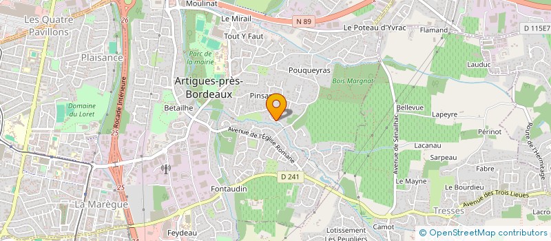 localisation de l'entreprise BELLAFIT  ARTIGUES-PRES-BORDEAUX