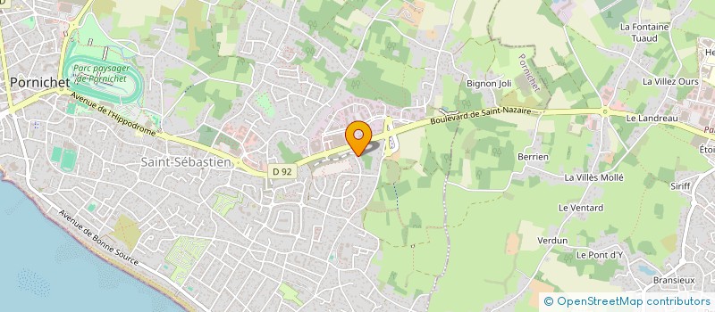 localisation de l'entreprise BELLANGER à PORNICHET