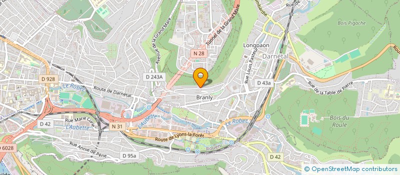 localisation de l'entreprise BELLANGER  DARNETAL