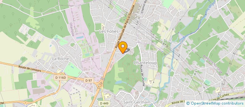 localisation de l'entreprise BELLANGER ET CIE à SAINT-GERMAIN-LES-ARPAJON