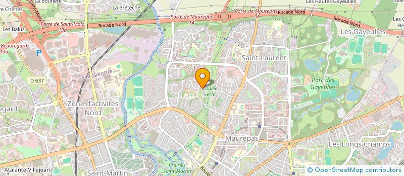 localisation de l'entreprise BELLANGERAIS KINESITHERAPIE à RENNES
