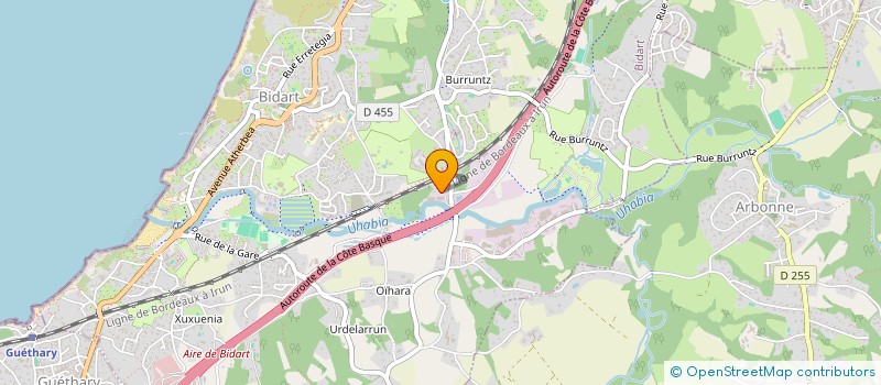 localisation de l'entreprise BELLARA à BIDART