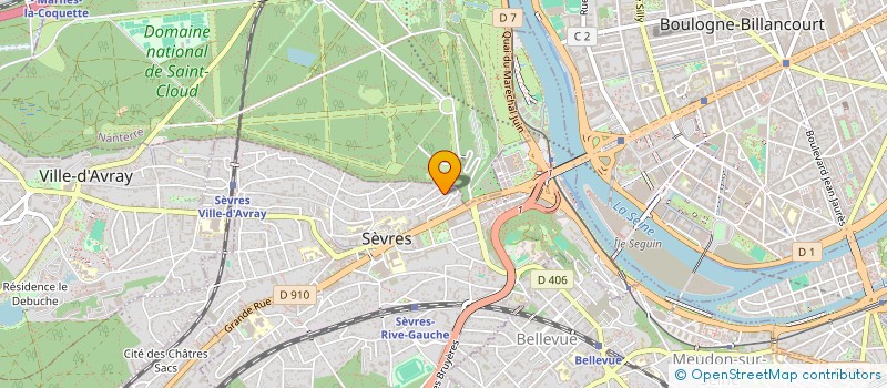 localisation de l'entreprise BELLATRIX à SEVRES