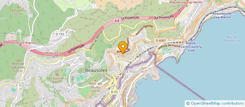 localisation de l'entreprise BELLAVISTA 447  BEAUSOLEIL