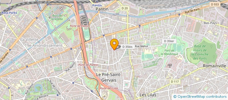 localisation de l'entreprise BELLE à PANTIN