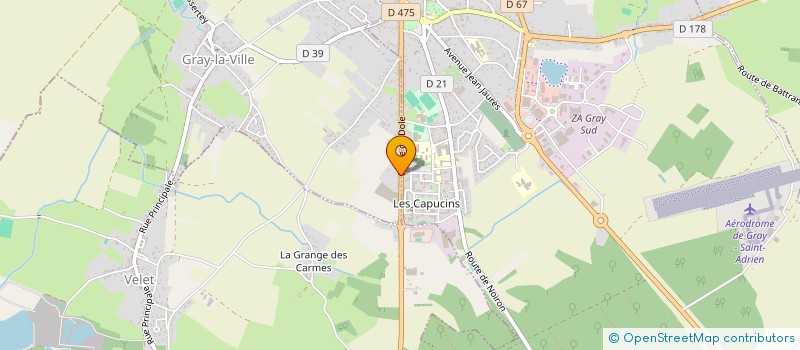 localisation de l'entreprise BELLE AUBE  GRAY-LA-VILLE