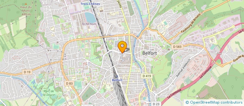 localisation de l'entreprise BELLE ET DISCRETE SARL à BELFORT