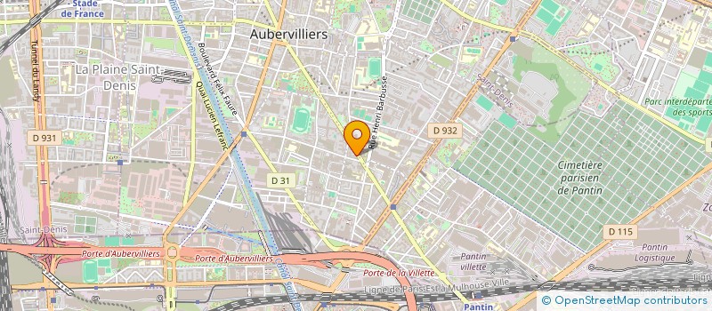 localisation de l'entreprise BELLE ETOILE à AUBERVILLIERS