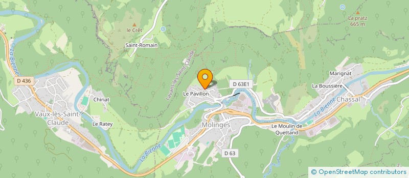 localisation de l'entreprise BELLE ETOILE  CHASSAL-MOLINGES