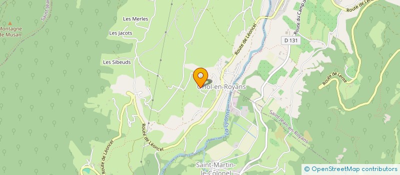 localisation de l'entreprise BELLE ETOILE  ORIOL-EN-ROYANS