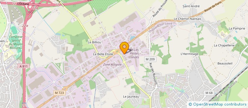 localisation de l'entreprise BELLE ETOILE BCD à THOUARE-SUR-LOIRE