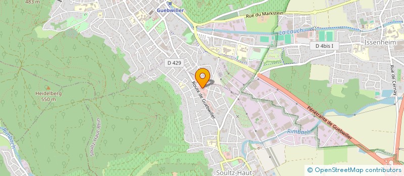 localisation de l'entreprise BELLE ILE  SOULTZ-HAUT-RHIN