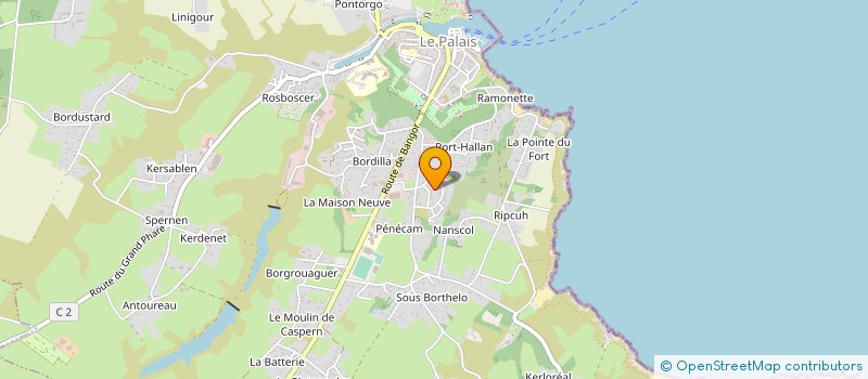 localisation de l'entreprise BELLE-ILE-EN-VELO  LE PALAIS