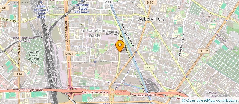 localisation de l'entreprise BELLE MODE à AUBERVILLIERS