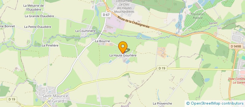 localisation de l'entreprise BELLE PLUME à SAINT-MAURICE-LE-GIRARD