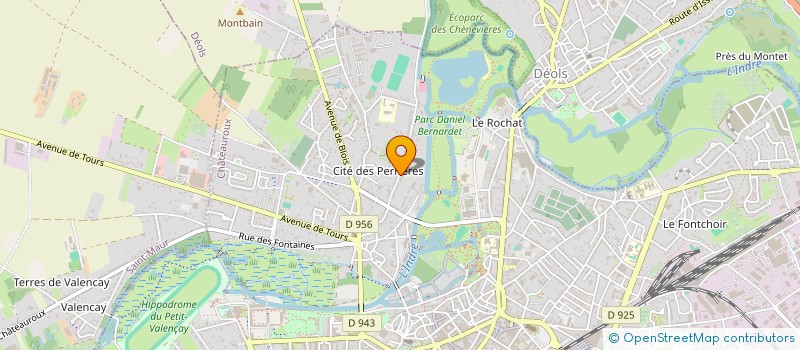 localisation de l'entreprise BELLE RIVE à CHATEAUROUX