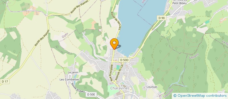 localisation de l'entreprise BELLE RIVE  CHARAVINES