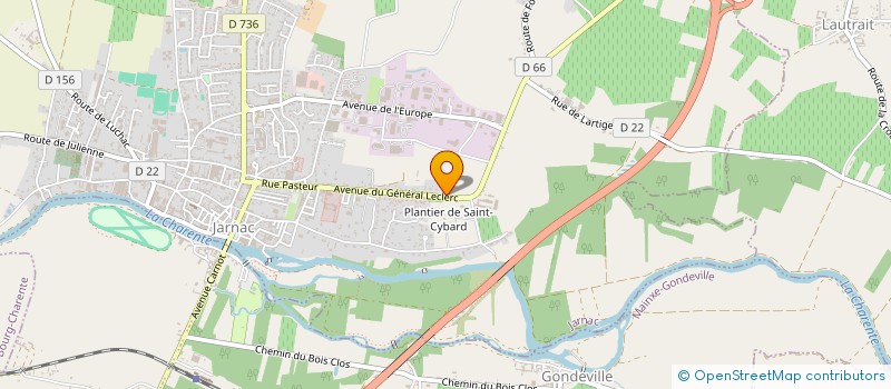 localisation de l'entreprise BELLE VIGNE à JARNAC