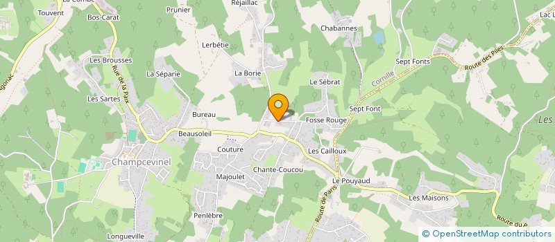 localisation de l'entreprise BELLE VUE  CHAMPCEVINEL