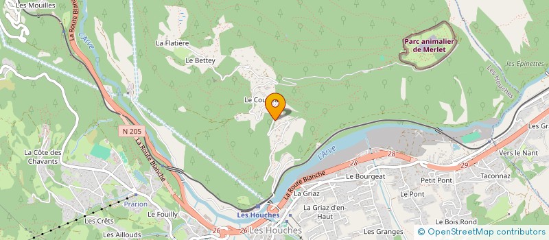 localisation de l'entreprise BELLE VUE  LES HOUCHES