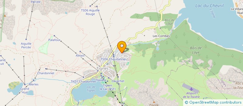 localisation de l'entreprise BELLECOTE  TIGNES