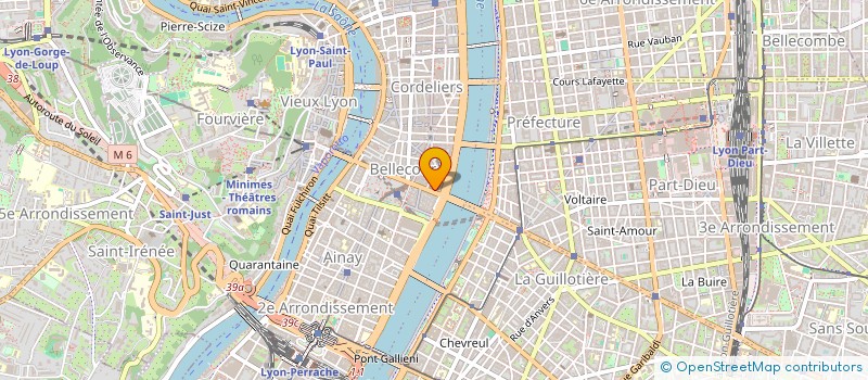 localisation de l'entreprise BELLECOUR CUISINES à LYON