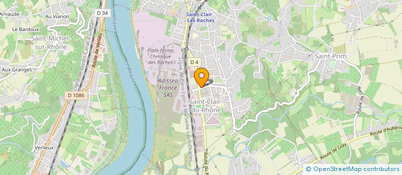 localisation de l'entreprise BELLEDENT  SAINT-CLAIR-DU-RHONE