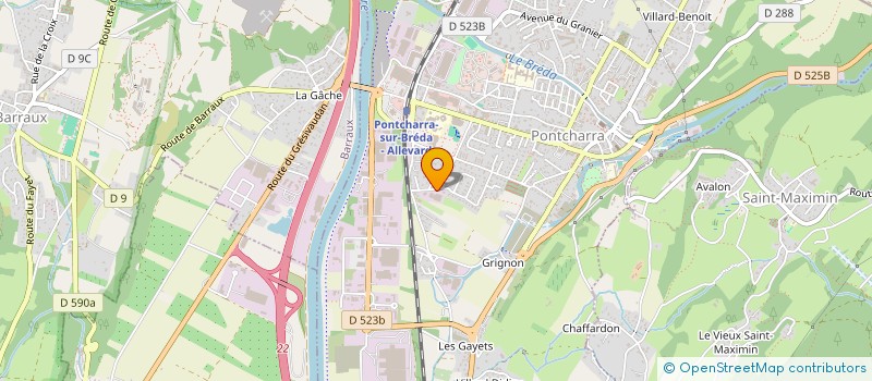 localisation de l'entreprise BELLEDONNE TECHNIQUES INDUSTRIE  PONTCHARRA