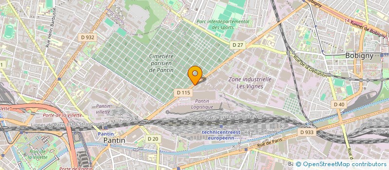 localisation de l'entreprise BELLEFACADE à PANTIN