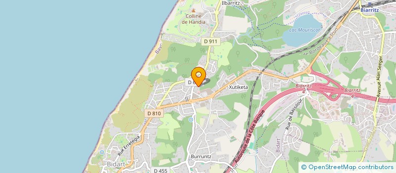 localisation de l'entreprise BELLEGARDE SPORT BIDART  SOUSTONS