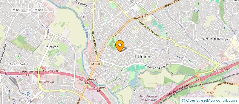 localisation de l'entreprise BELLEGARRIGUE à L'UNION