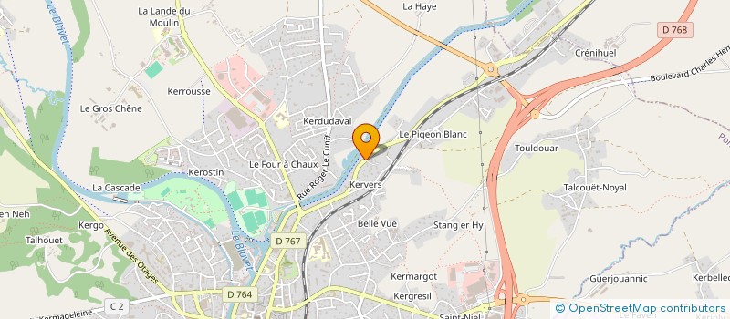 localisation de l'entreprise BELLEHERRE  PONTIVY