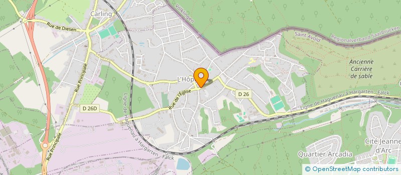 localisation de l'entreprise BELLELUCCI COIFFURE  L'HOPITAL