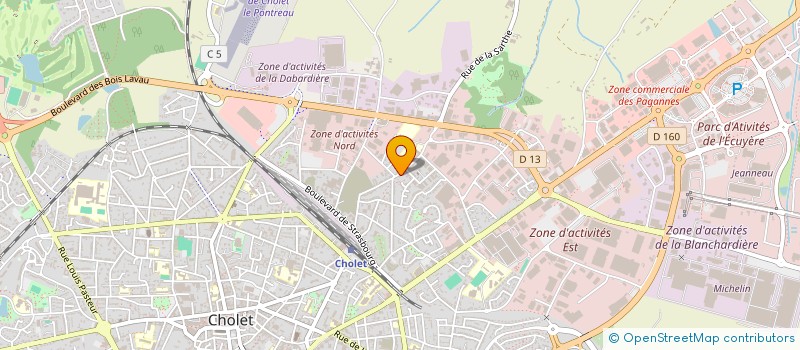 localisation de l'entreprise BELLELYS à CHOLET