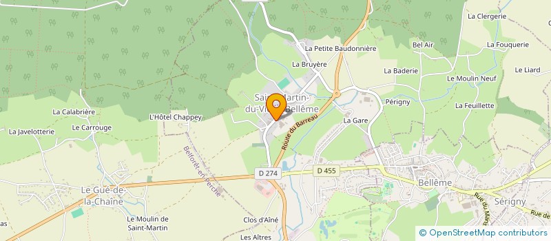 localisation de l'entreprise BELLEME BOIS à SAINT-MARTIN-DU-VIEUX-BELLEME