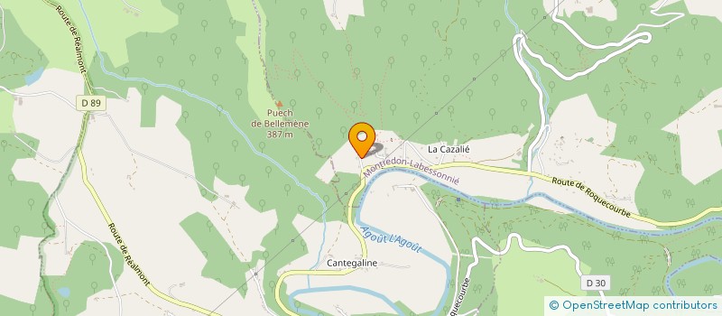 localisation de l'entreprise BELLEMENE  MONTREDON-LABESSONNIE