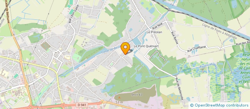 localisation de l'entreprise BELLENVILLE  BEUVRY