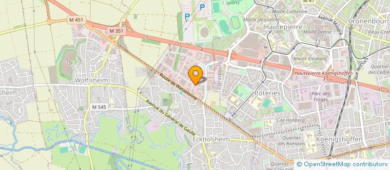 localisation de l'entreprise BELLERINE  ECKBOLSHEIM