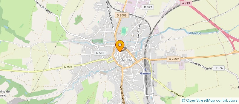 localisation de l'entreprise BELLERIVE OPTIC à GANNAT